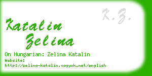 katalin zelina business card